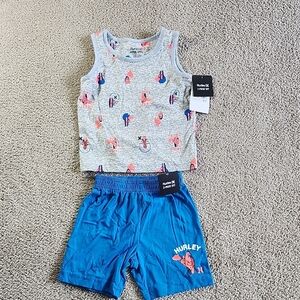 Hurley Gray and Blue Kids Outfit